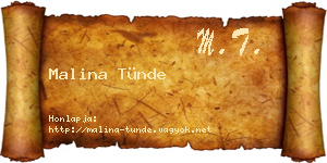 Malina Tünde névjegykártya